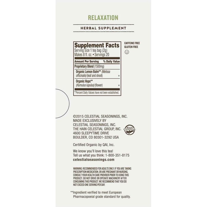 Celestial Organics Herbal Tea, Digestion, 20 Count (Pack of 6) N43