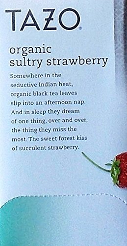 Tazo Flavored Organic Sultry Strawberry Black Tea Blend, 20 Filter Bags, 1.6 Oz. N2