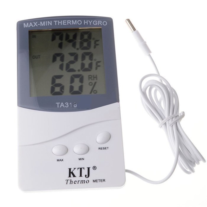 TRADERPLUS LCD Large Screen Digital Indoor Outdoor Centigrade to Fahrenheit Thermometer Hygrometer Temperature... N4