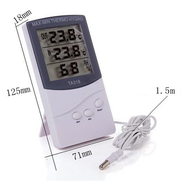 TRADERPLUS LCD Large Screen Digital Indoor Outdoor Centigrade to Fahrenheit Thermometer Hygrometer Temperature... N7