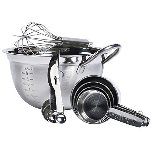 Silver-tone Stainless Steel 10-piece Mix and Store Set