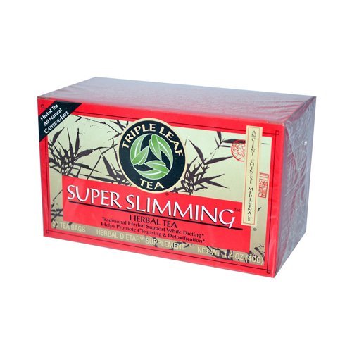 Triple Leaf Tea, Tea Bags, Super Slimming, 20 Count (Pack of 6)
