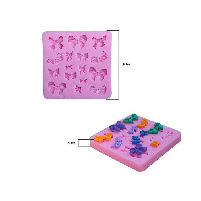 Cutoy Bowknots Design Silicone Cake Fondant Chocolete Jello Soap Candy Gum Paste Molds Clay Moulds DIY Decorating... N3