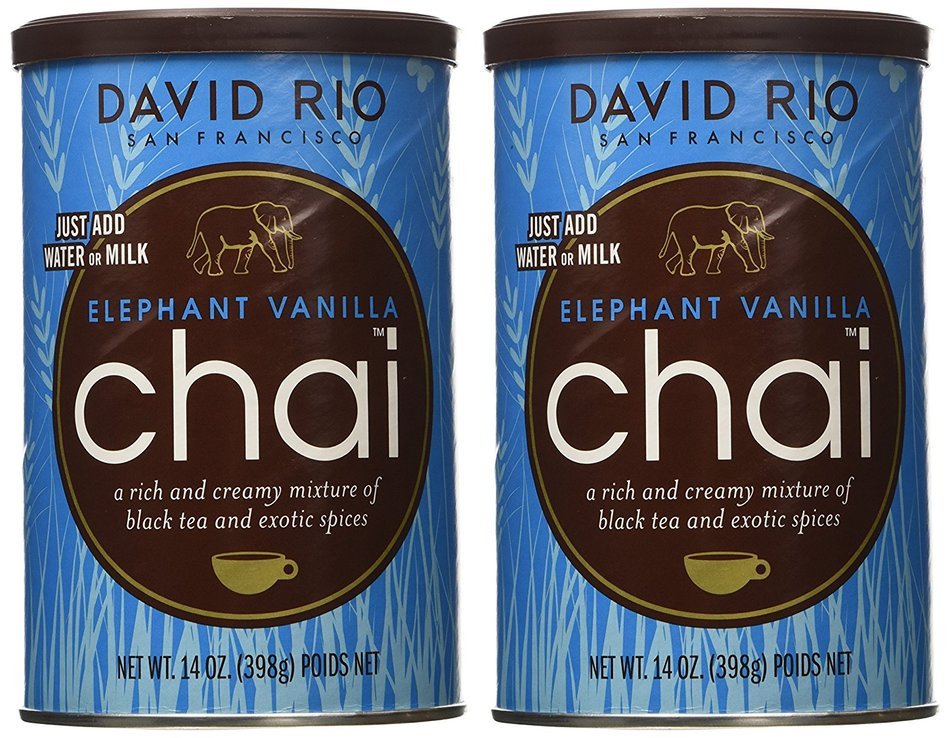 David Rio Elephant Vanilla Chai, 14oz. - 2 canisters N3