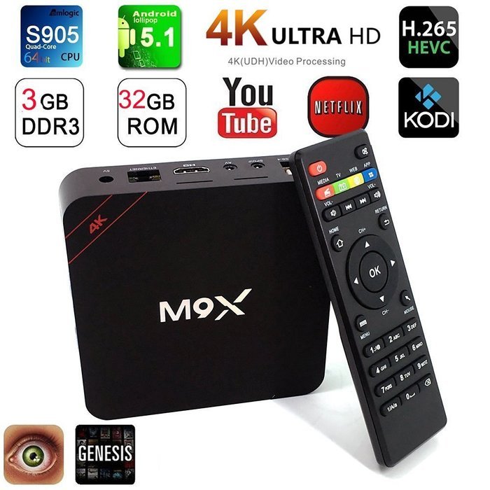 Greatever KM8 Android 6.0 4K TV BOX Amlogic S905X Quad Core 2GB/16GB Marshmallow 4K H.265 HEVC KODI Full Lodaded... N5