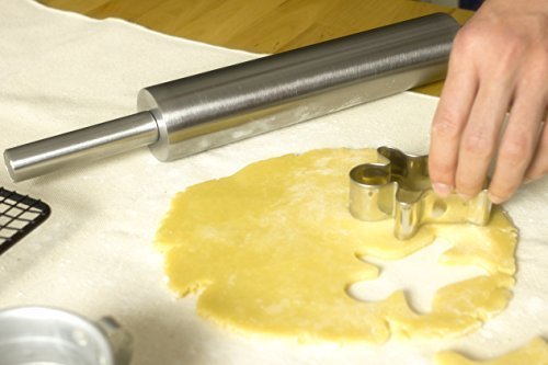 Freedi Rolling Pin Non-Stick & Zero Maintenance French Metal Stainless Steel Construction Perfect for Pasta Cookie... N2