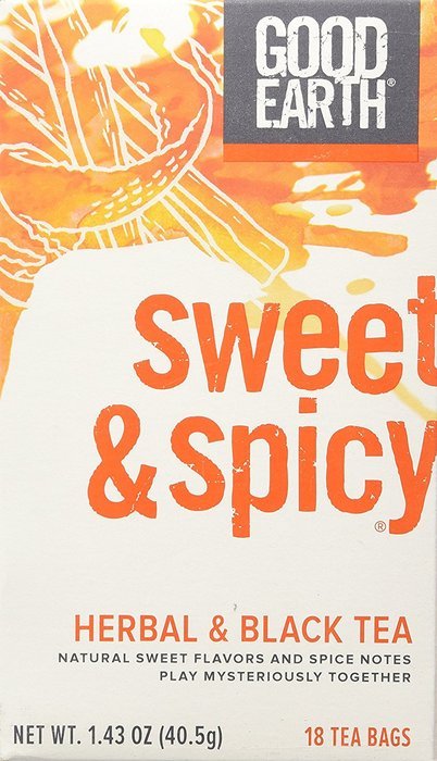 Good Earth Sweet & Spicy Caffeine Free Herbal Tea, 18 Tea bags