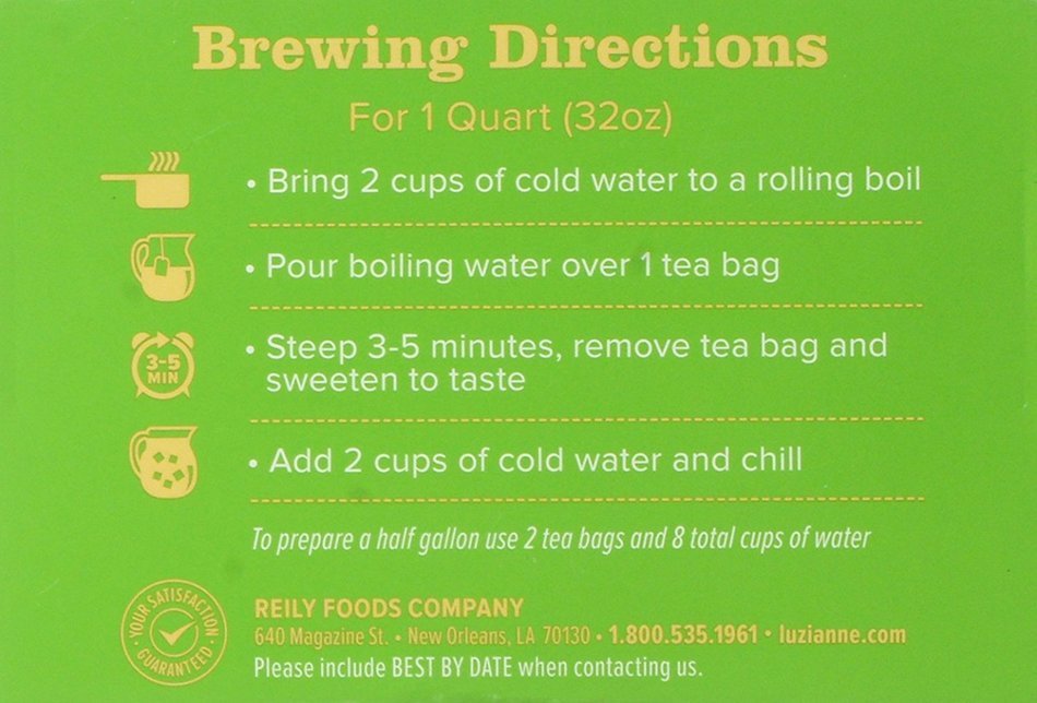Luzianne Decaffeinated Tea, Specially Blended for Iced Tea, 48 Count N3