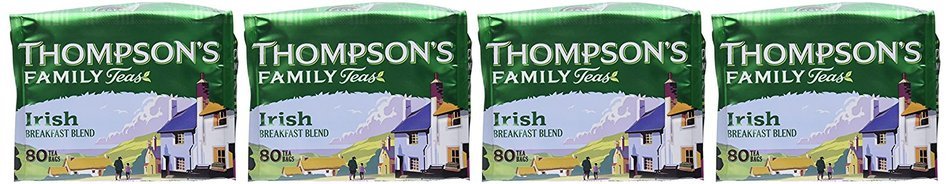 Punjana Tea Ltd Tea, Irish Breakfast, 80-Count (Pack of 4) N2