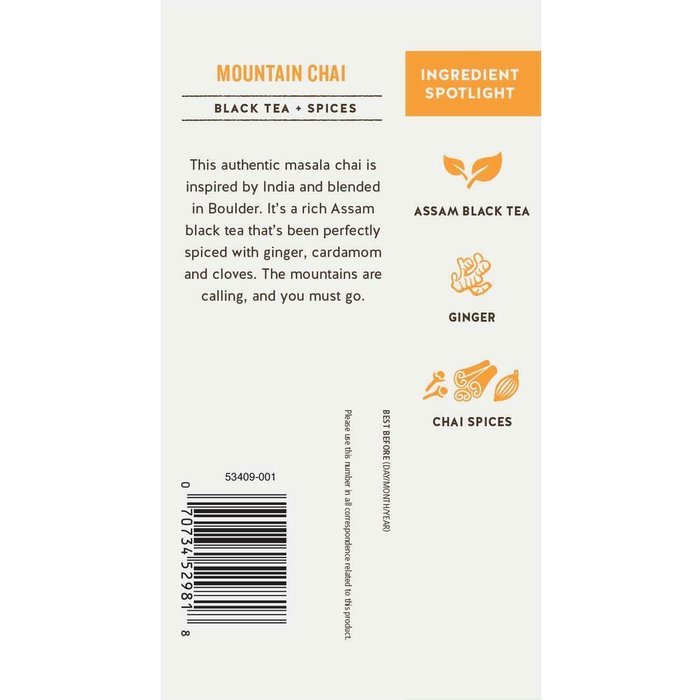 Celestial Seasonings Mountain Chai Tea, 20 Count (Pack of 6) N2