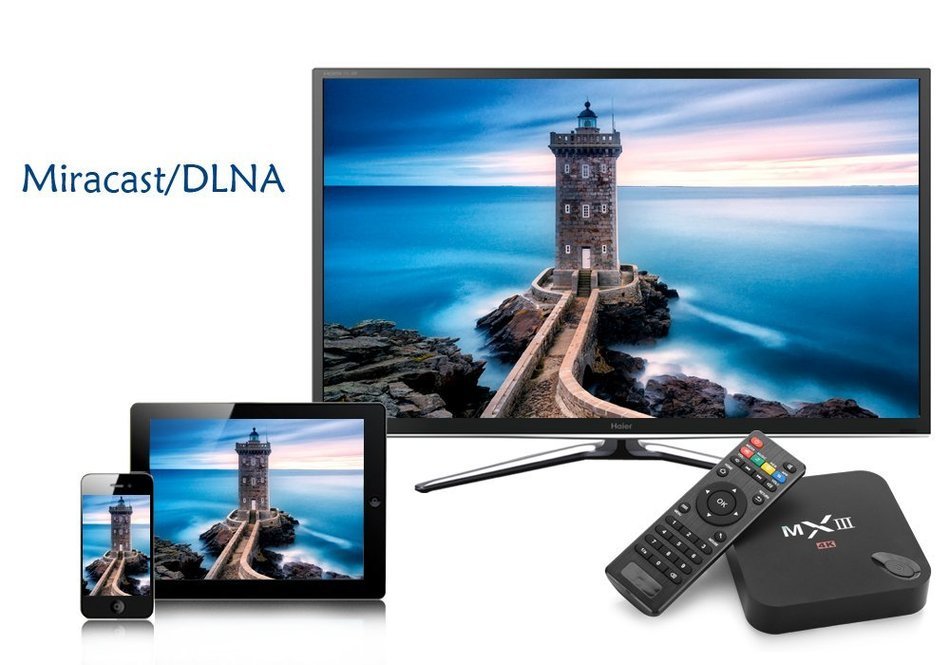 MXIII 4K Android 4.4 TV Box - Amlogic S802 Quad Core CPU, Octa Core Mali 450 GPU, 1GB RAM, XMBC, OTG N3