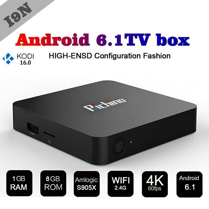 2016 Newest Richino I9N Android 6.1 Kodi 16.0 Amlogic 905X Quad Core 1GB + 8GB Tv Box 3D Wifi Fully Loaded HD...