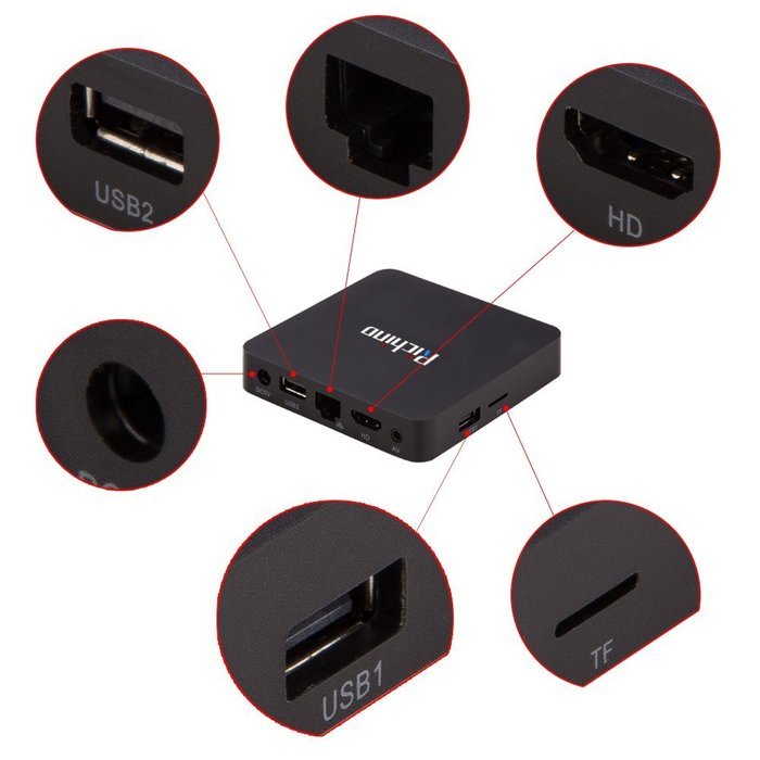 2016 Newest Richino I9N Android 6.1 Kodi 16.0 Amlogic 905X Quad Core 1GB + 8GB Tv Box 3D Wifi Fully Loaded HD... N6