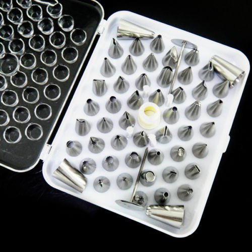 New 52pcs Icing Piping Pastry Fondant Cake Decorating Sugarcraft Nozzle Tips Set