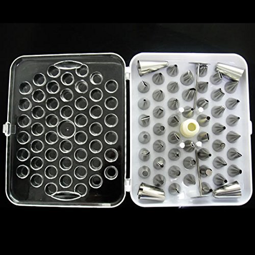New 52pcs Icing Piping Pastry Fondant Cake Decorating Sugarcraft Nozzle Tips Set N2