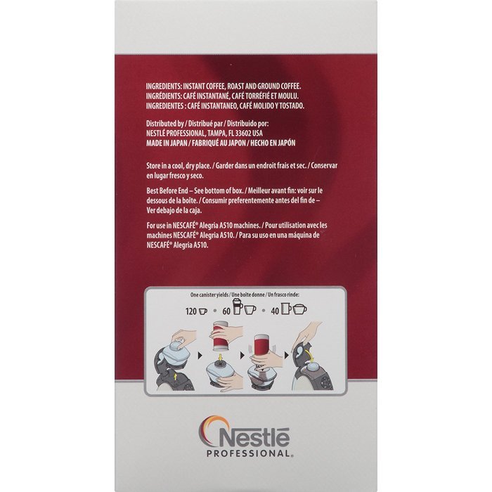 Nescafe Alegria 510 Coffee, for the Nescafe Alegria 510 Barista Coffee Machine, 4.05 Ounce N2
