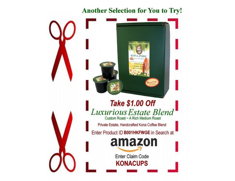 Keurig 2.0, 100% Kona Coffee K-cups, Private Reserve Diamond Pure Kona, for Keurig 2.0, Box of 20 K-cups N6