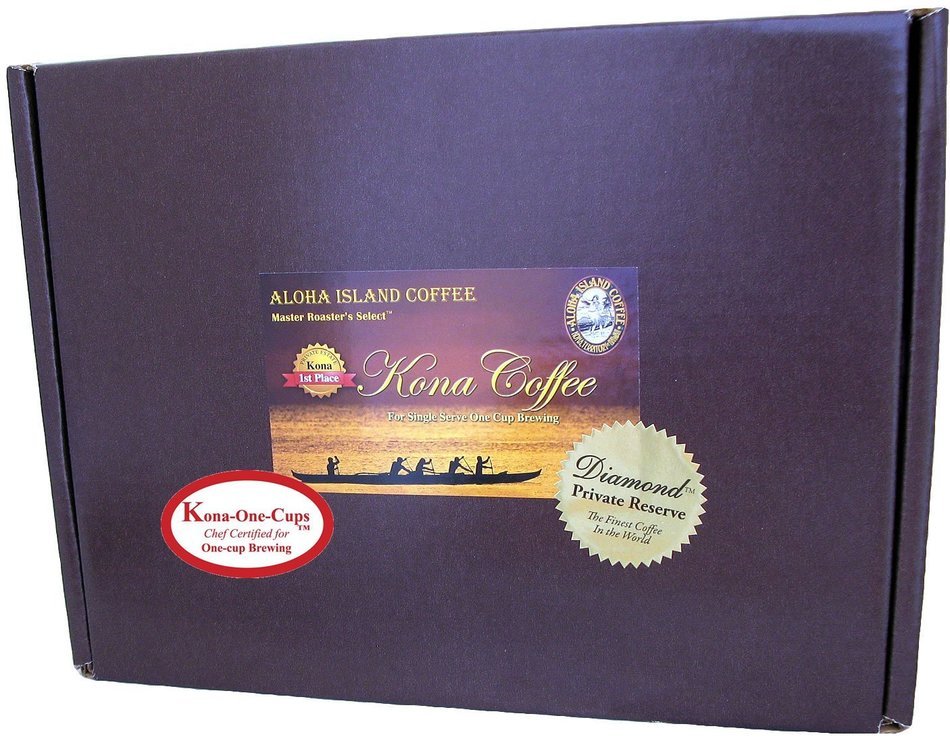 Keurig 2.0, 100% Kona Coffee K-cups, Private Reserve Diamond Pure Kona, for Keurig 2.0, Box of 20 K-cups N11