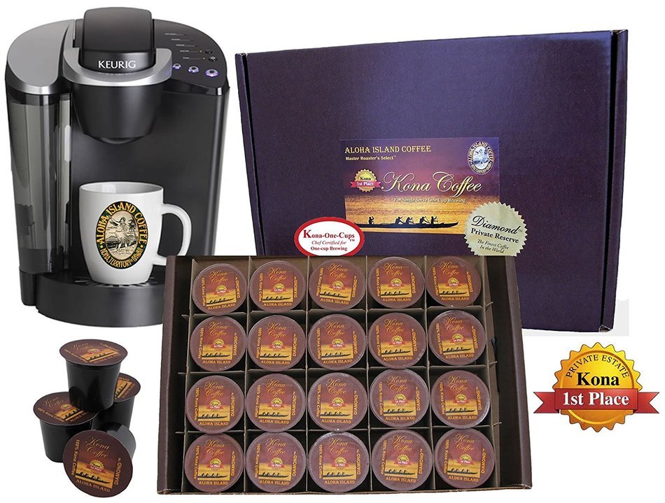 Keurig 2.0, 100% Kona Coffee K-cups, Private Reserve Diamond Pure Kona, for Keurig 2.0, Box of 20 K-cups N13
