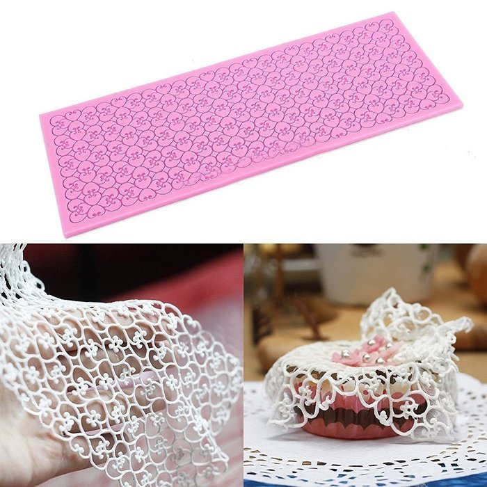 Efanr Silicone Lace Mold Mould Sugar Fondant Cake Decorating Tools Embossed Mold Cake Decorating Mould Baking...