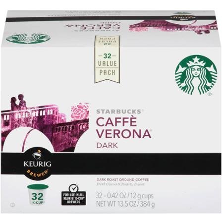 Starbucks Coffee Co. Caffe Verona Dark Roast Ground Coffee K-Cups, .42 oz, 32 count