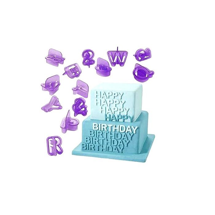 uxcell Alphabet Number Design Cake Biscuit Baking Mould Cookie Cutter 40 in 1 N3