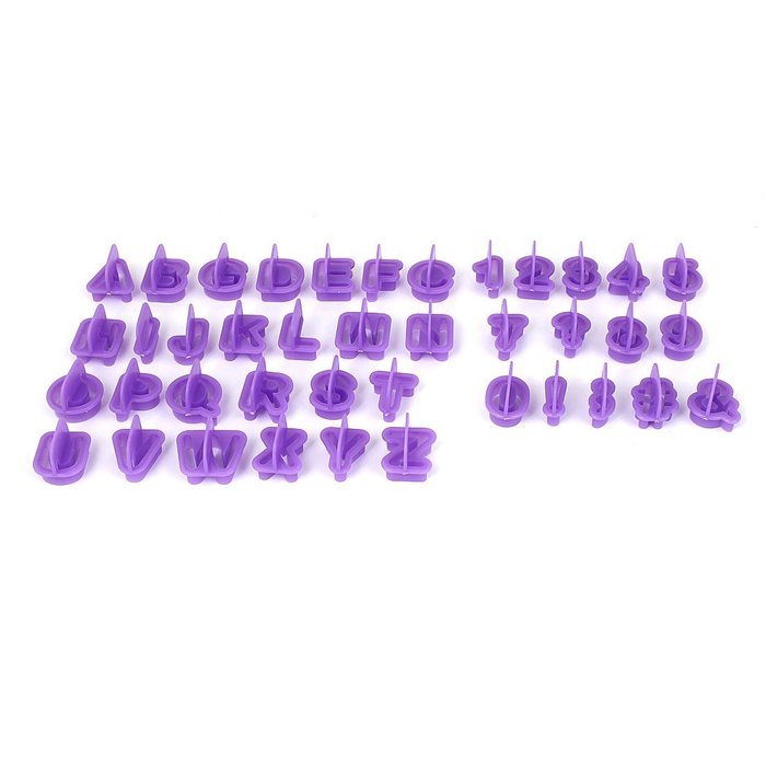 uxcell Alphabet Number Design Cake Biscuit Baking Mould Cookie Cutter 40 in 1 N5