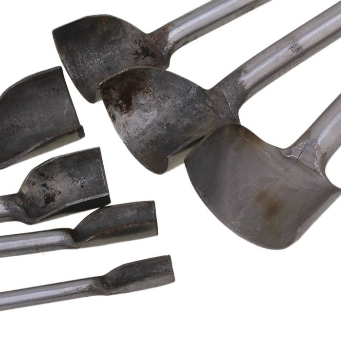 CNBTR Durable 10-40mm Cutter size Leather Craft Half-Round Cutter Semicircle Punch Set of 7 N6
