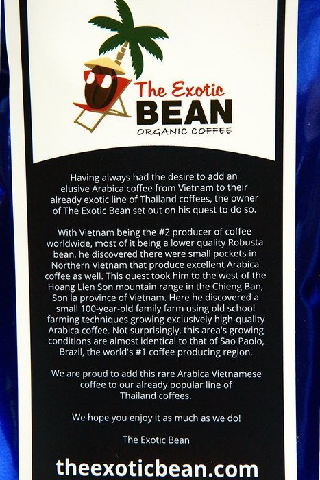Rare Vietnam Organic Medium Roast, Whole Bean Arabica Coffee 16oz N3