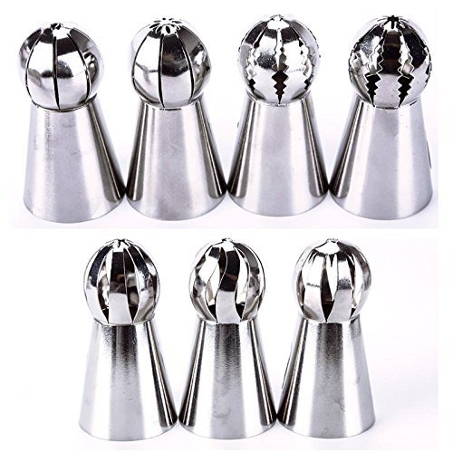 WXLAA Various Shaped DIY Baking School Prevailing Torch Russian Icing Piping Nozzles 3pcs set N6