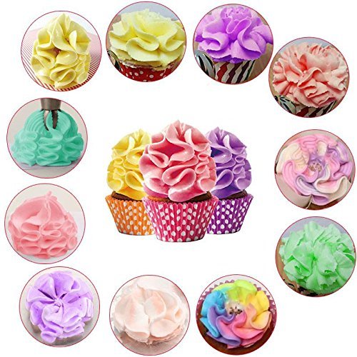 WXLAA Various Shaped DIY Baking School Prevailing Torch Russian Icing Piping Nozzles 3pcs set N8