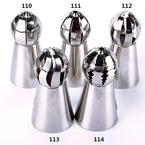 WXLAA Various Shaped DIY Baking School Prevailing Torch Russian Icing Piping Nozzles 3pcs set N9