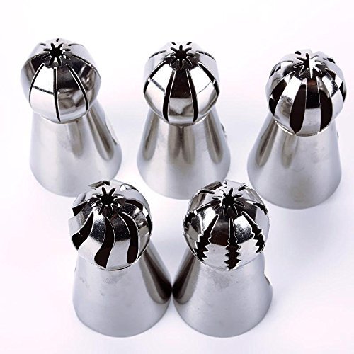 WXLAA Various Shaped DIY Baking School Prevailing Torch Russian Icing Piping Nozzles 3pcs set N10