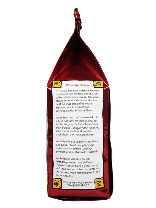 Puroast Low Acid Coffee Half Caff French Roast Drip Grind, 12 Ounce Bag N3