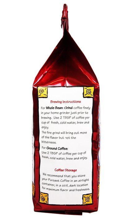 Puroast Low Acid Coffee Half Caff French Roast Drip Grind, 12 Ounce Bag N4