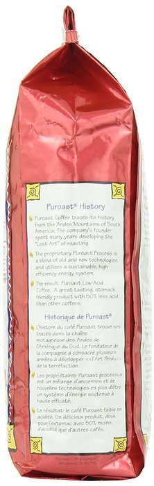 Puroast Low Acid Coffee Half Caff French Roast Drip Grind, 12 Ounce Bag N6