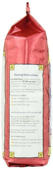 Puroast Low Acid Coffee Half Caff French Roast Drip Grind, 12 Ounce Bag N8