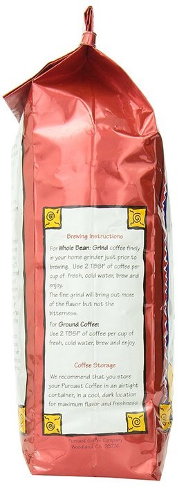 Puroast Low Acid Coffee Half Caff French Roast Drip Grind, 12 Ounce Bag N14