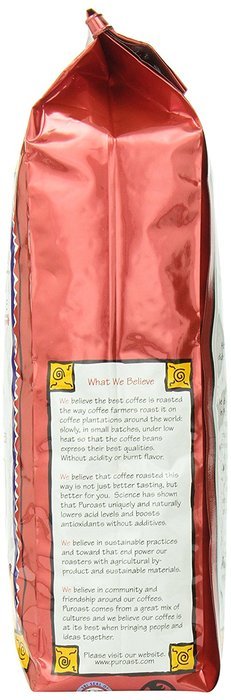 Puroast Low Acid Coffee Half Caff French Roast Drip Grind, 12 Ounce Bag N20