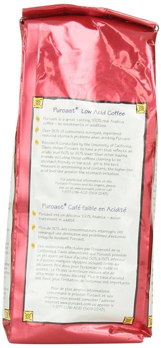 Puroast Low Acid Coffee Half Caff French Roast Drip Grind, 12 Ounce Bag N24