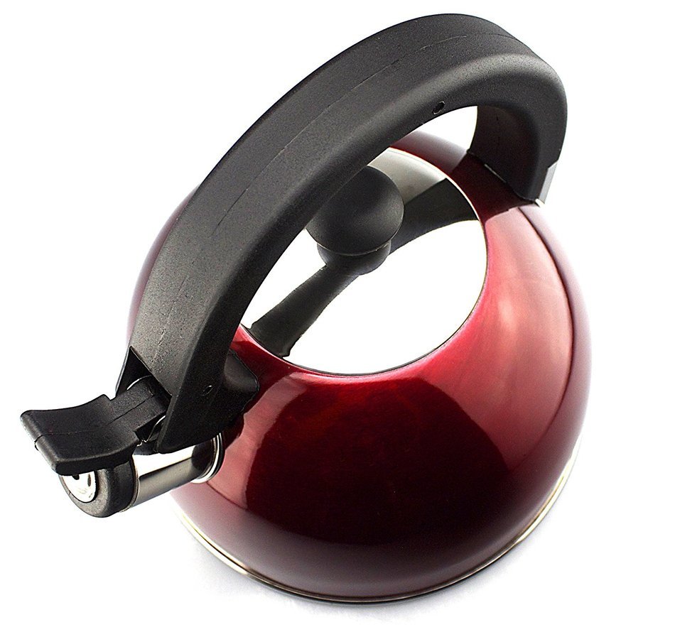 Magefesa 2.1-Quart Sabal Stainless Steel Tea Kettle, Red N3