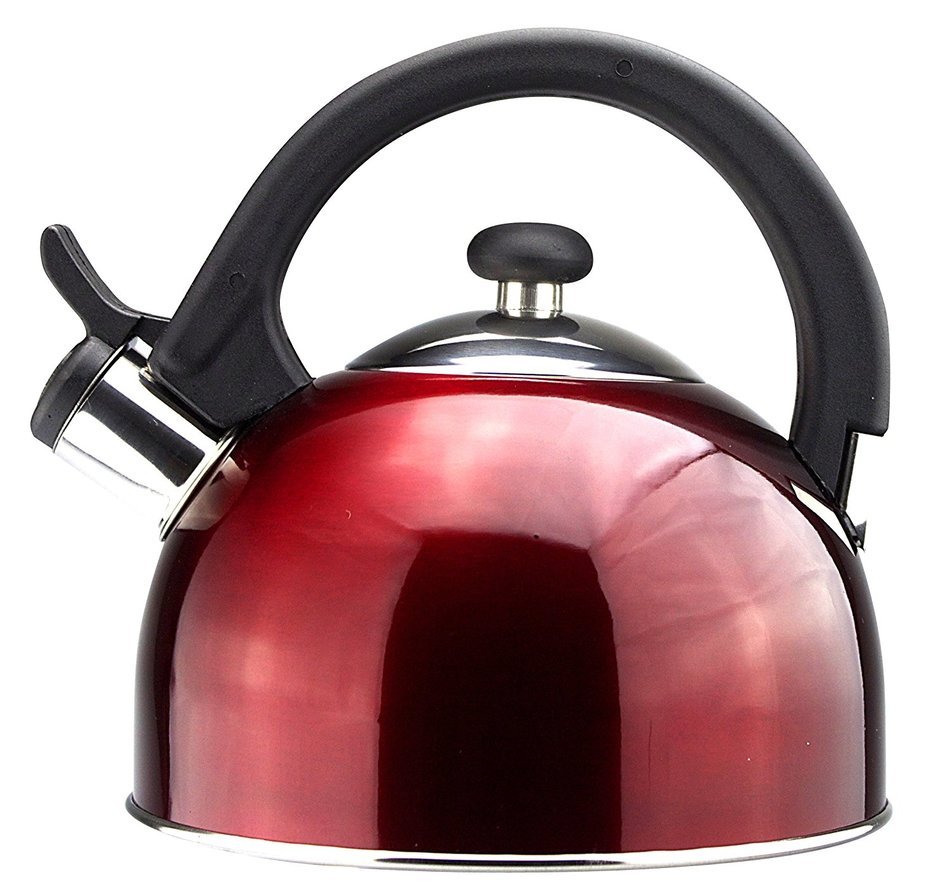 Magefesa 2.1-Quart Sabal Stainless Steel Tea Kettle, Red N4