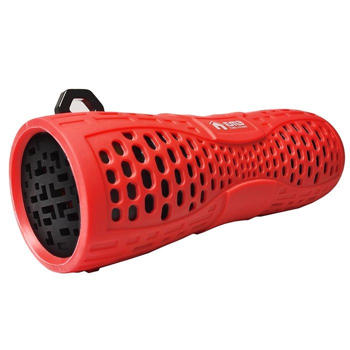 EMB ES900BT-RB Water Resistant Super Loud Portable Bluetooth Speaker - RED on BLACK N5