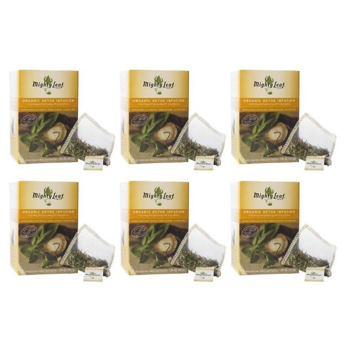 Mighty Leaf Herbal Tea, Organic Detox Infusion, 15 Pouches (Pack of 3) N2