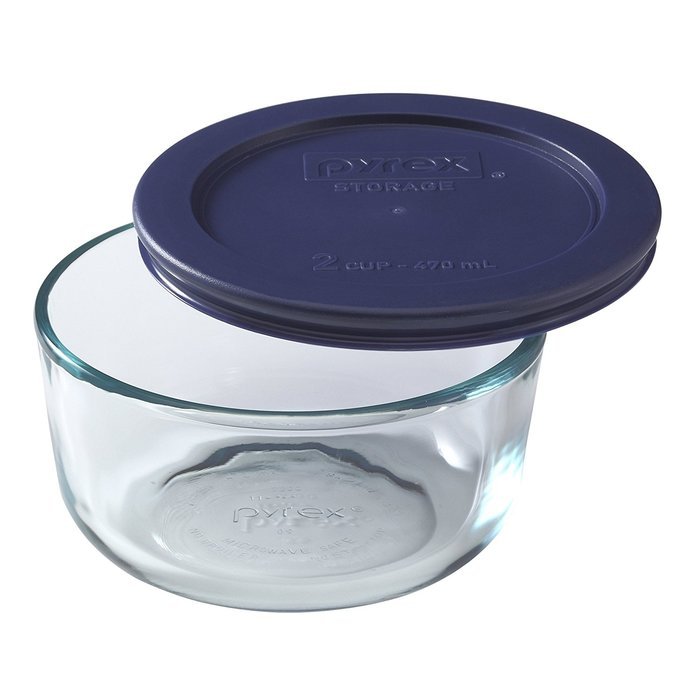 Pyrex Simply Store 10-Piece Glass Food Storage Set with Blue Lids N2