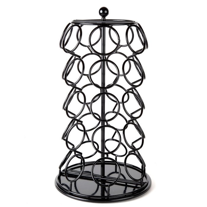 Lily's Home K Cup Holder Carousel for 35 K-Cups in Chrome. K Cup Storage in Style N6