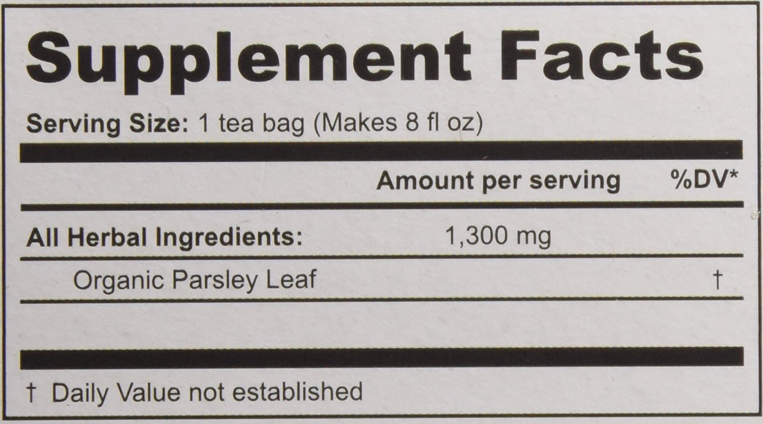 Parsley Leaf Tea Organic Herbs 18 Bleach Free Tea Bags N6 free