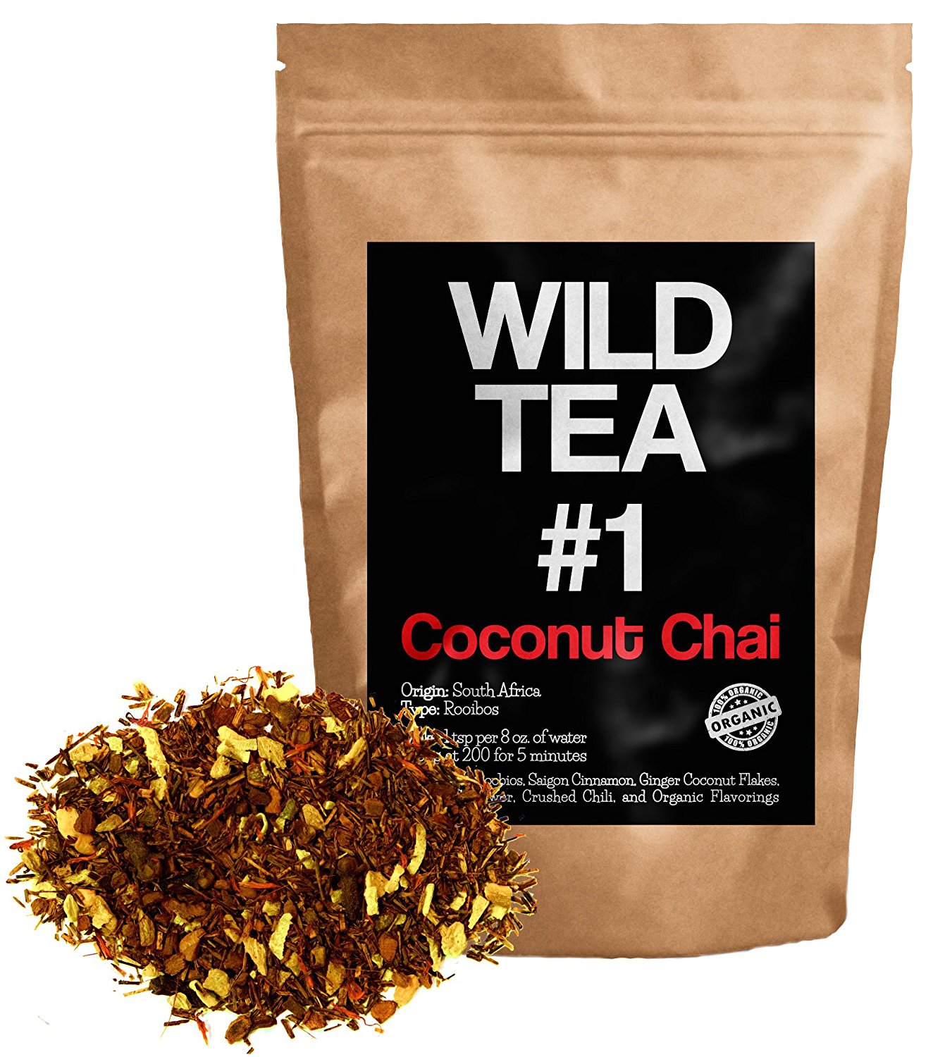 Coconut Chai Tea, Organic Loose Leaf Tea, Wild Tea #1 Herbal Rooibos ...