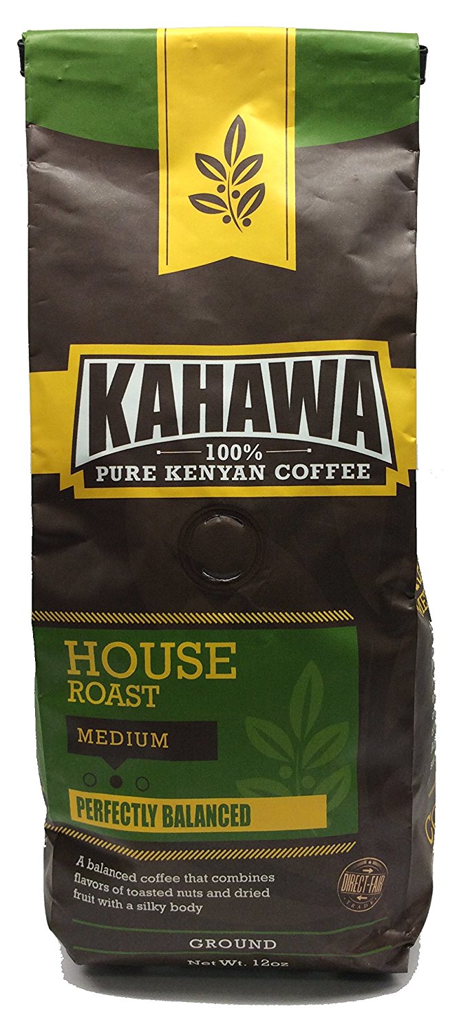 KAHAWA Kenya Coffee, Dark Roast, Ground Coffee, 100 Arabica Coffee, Kenya AA, Specialty Coffee
