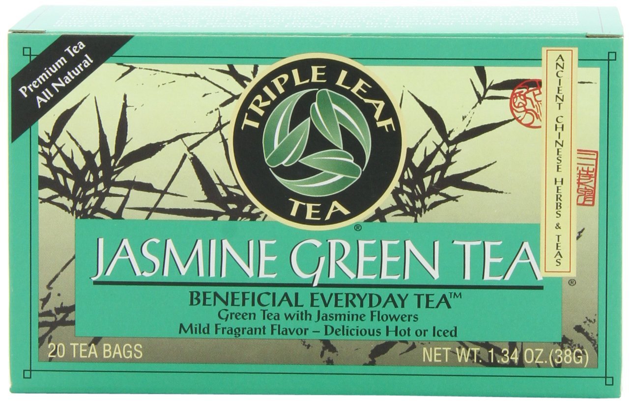 Triple Leaf Tea, Jasmine Green Tea, 20 Tea Bags (Pack of 6) free image